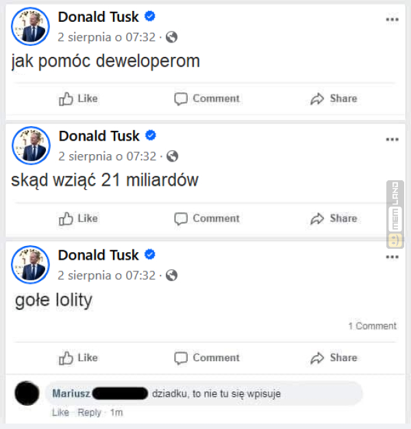 Śmieszny mem: 5881281 - MemLand